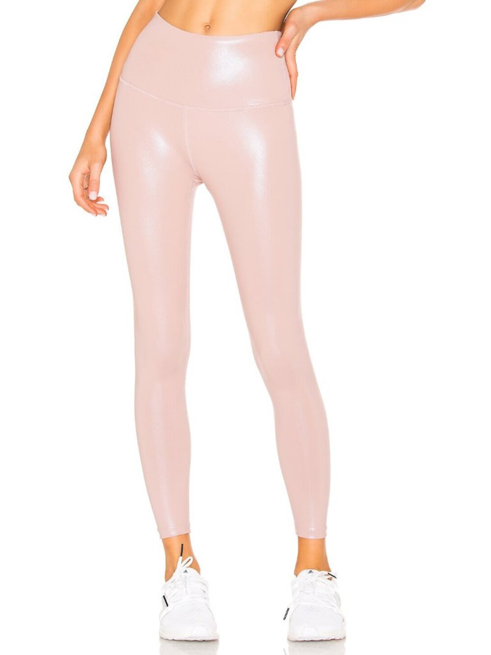 ☀️ Beyond Yoga Pearlized High Waisted Midi Leggings Pink M